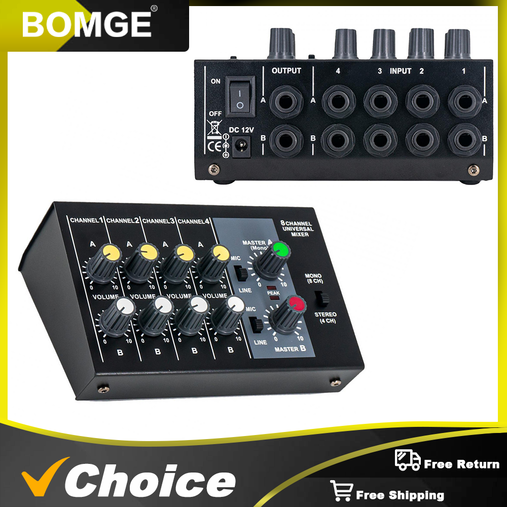 Audio And Music Mixer - 8 Channel Mixer - Mini 8