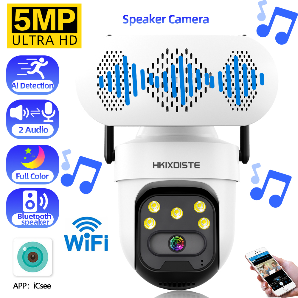 5MP 2K Wireless Wifi CCTV PTZ  - đánh giá và giá Audiovision Music Player