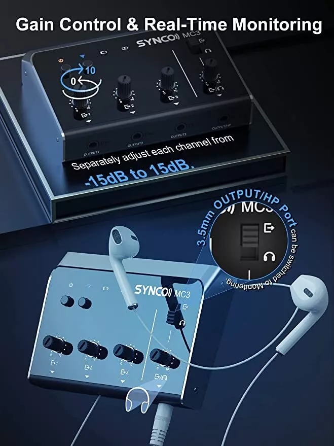 Synco MC3 Lite Audio Mixer 4 C - đánh giá và giá Audio And Music Mixer