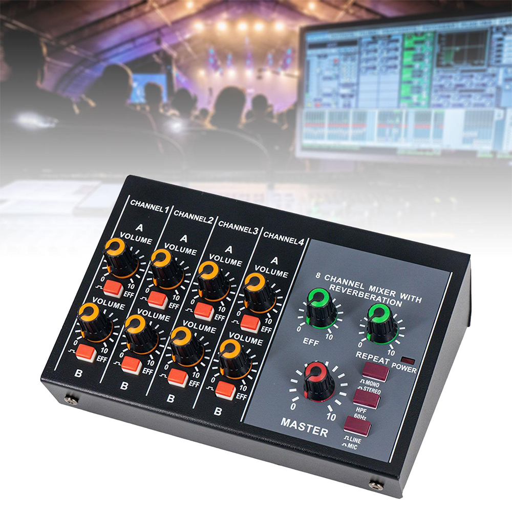 8 Channel Mixer - Mini 8 Compa - đánh giá và giá Audio And Music Mixer