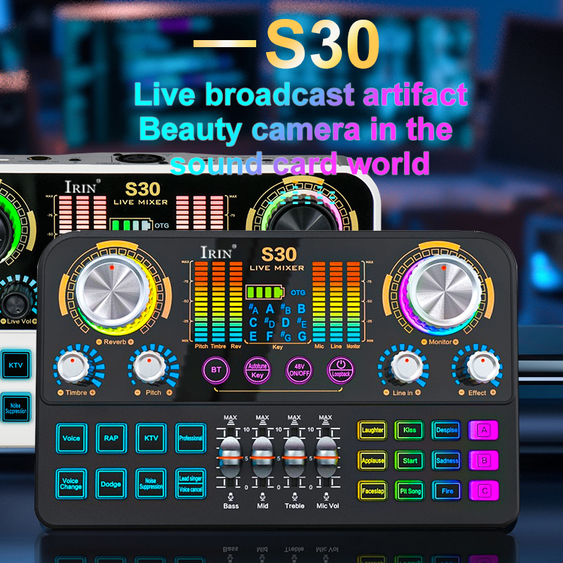 IRIN S30 Live Sound Card Audio - đánh giá và giá Audio And Music Mixer