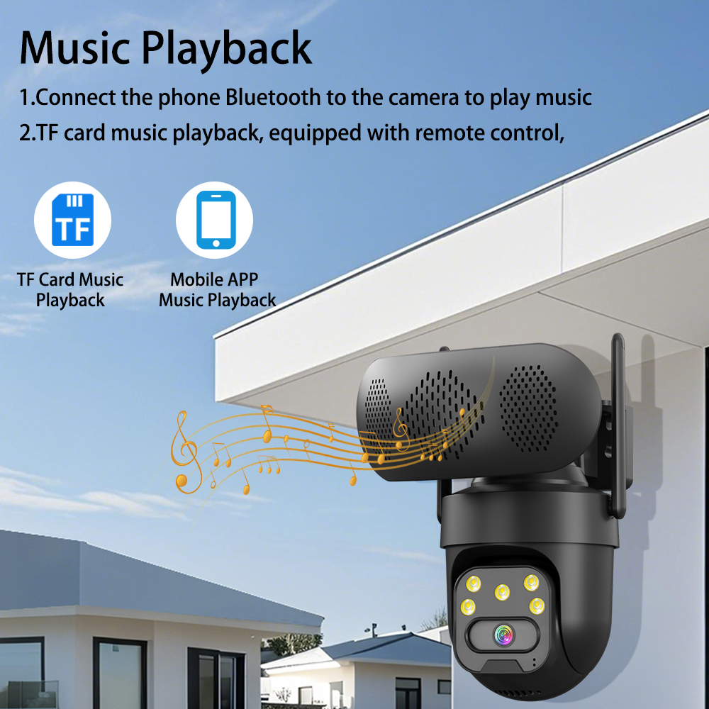5MP HD WiFi IP Camera with Mus - đánh giá và giá Audiovision Music Player