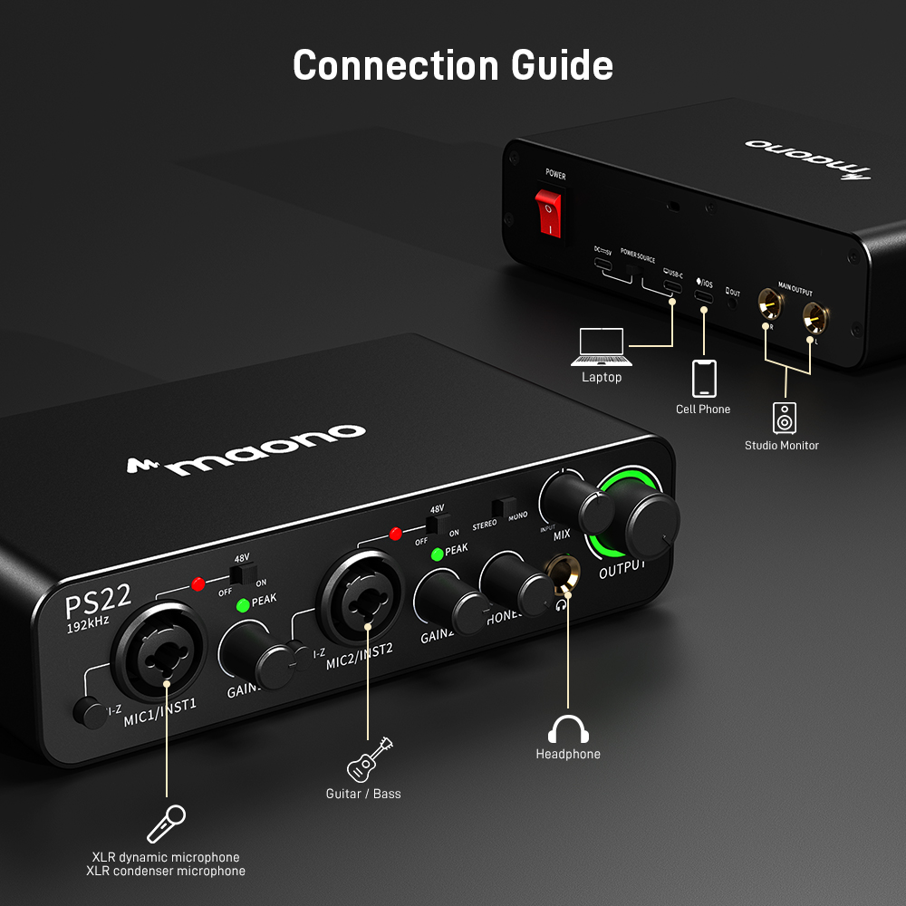 MAONO PS22 Professional Audio  - đánh giá và giá Audio And Music Mixer