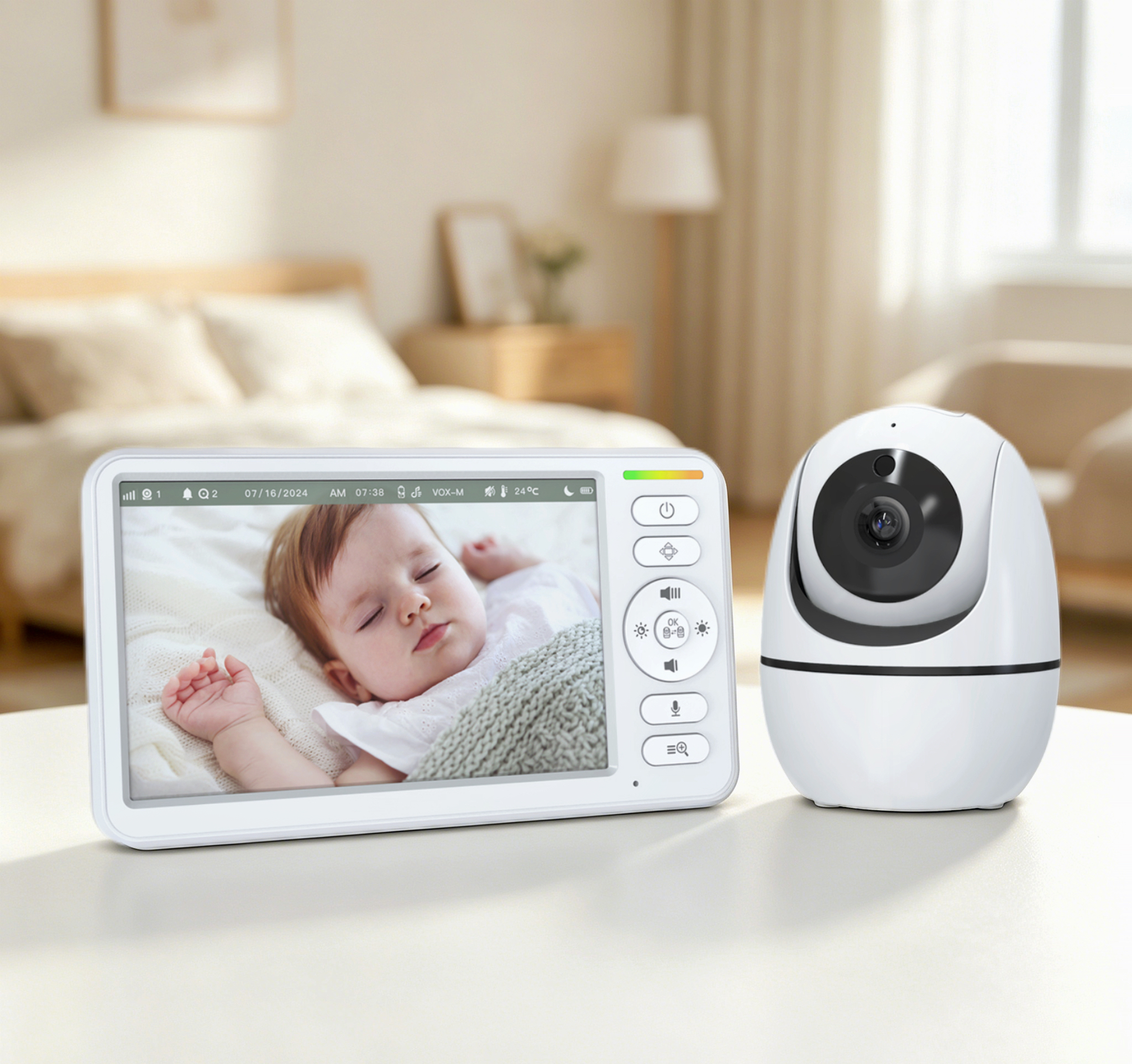5 Inch Baby Monitor with PTZ C - đánh giá và giá Zoom Audio Music