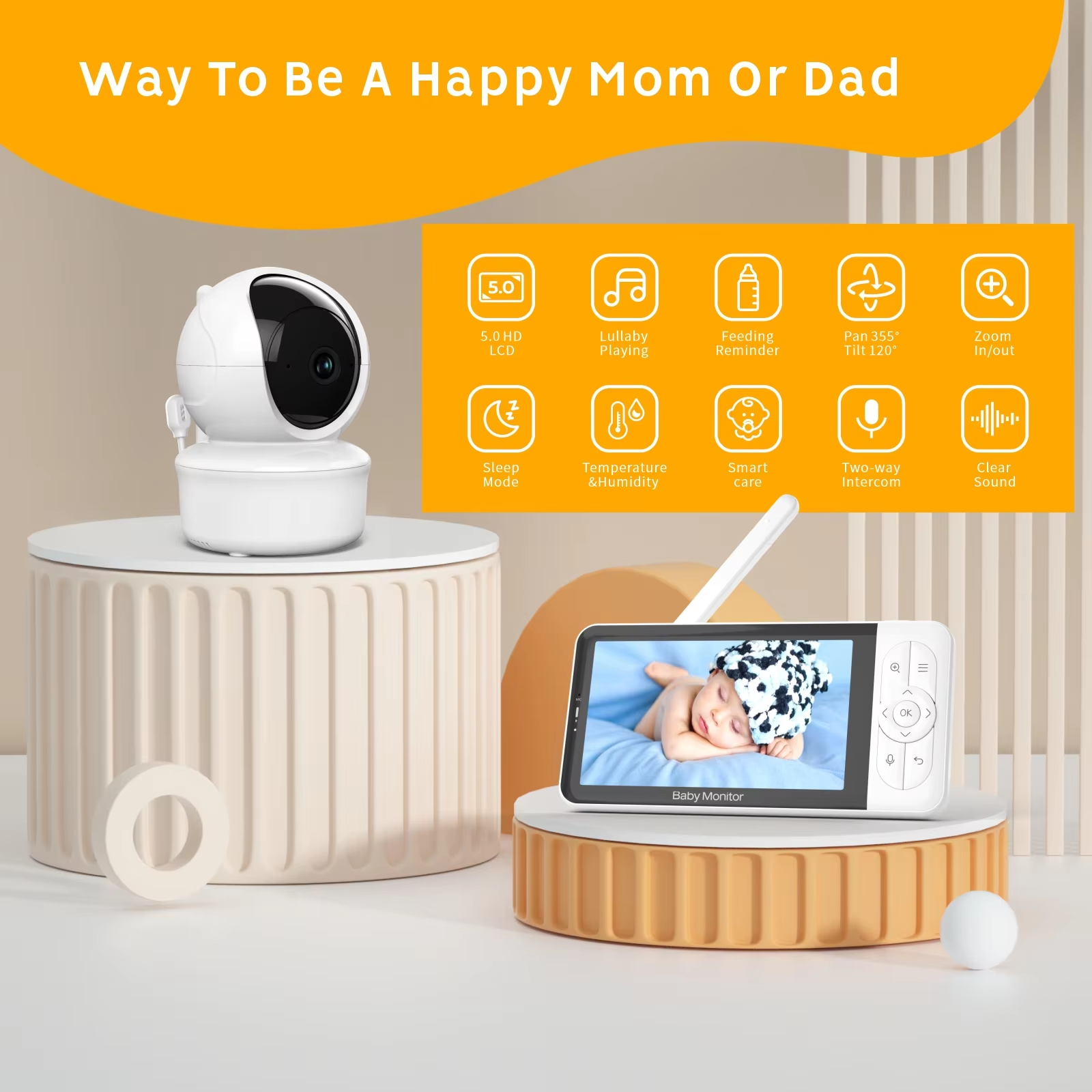 Babystar 5-inch Tuya baby moni - đánh giá và giá Audio Music Network