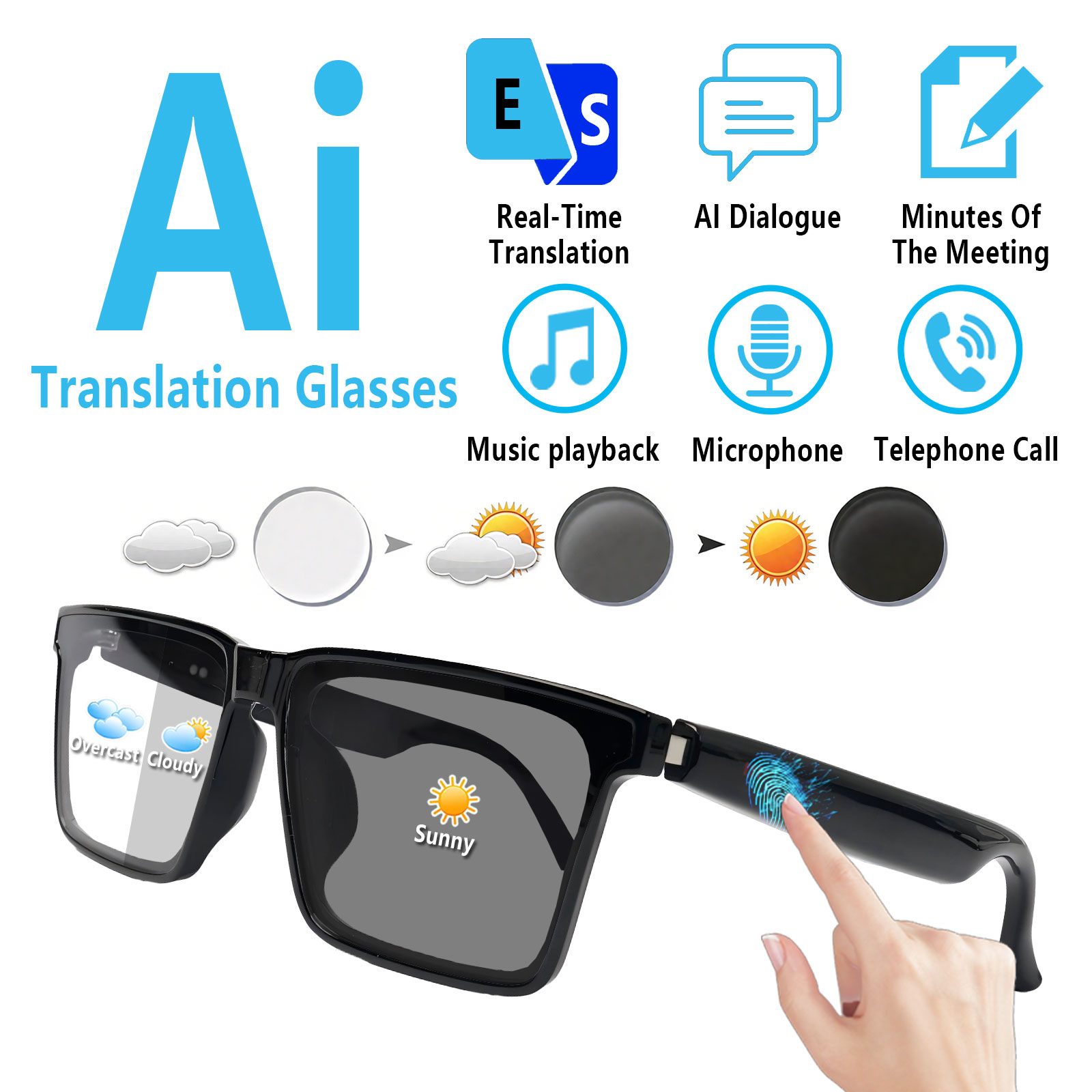 Smart Audio Glasses with Real- - đánh giá và giá Audio Music Hifi
