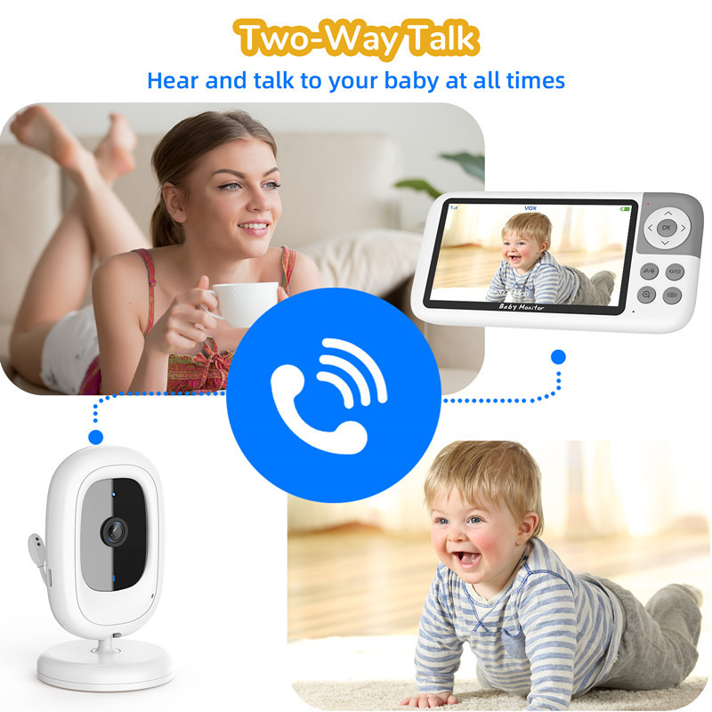 5 Inch 1080P LCD Baby Monitor  - đánh giá và giá Zoom Audio Music