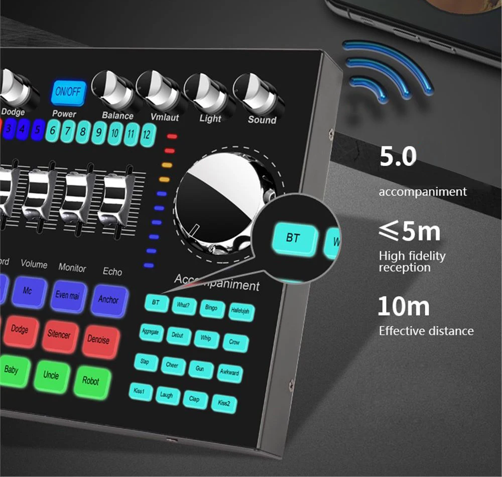 K1 Live Sound Card Voice Chang - đánh giá và giá Audio And Music Mixer