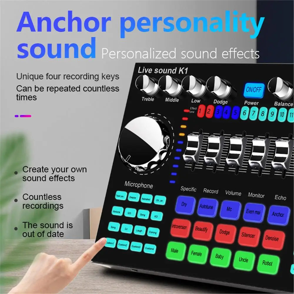 K1 Live Sound Card Voice Chang - đánh giá và giá Audio Music Voice Changer