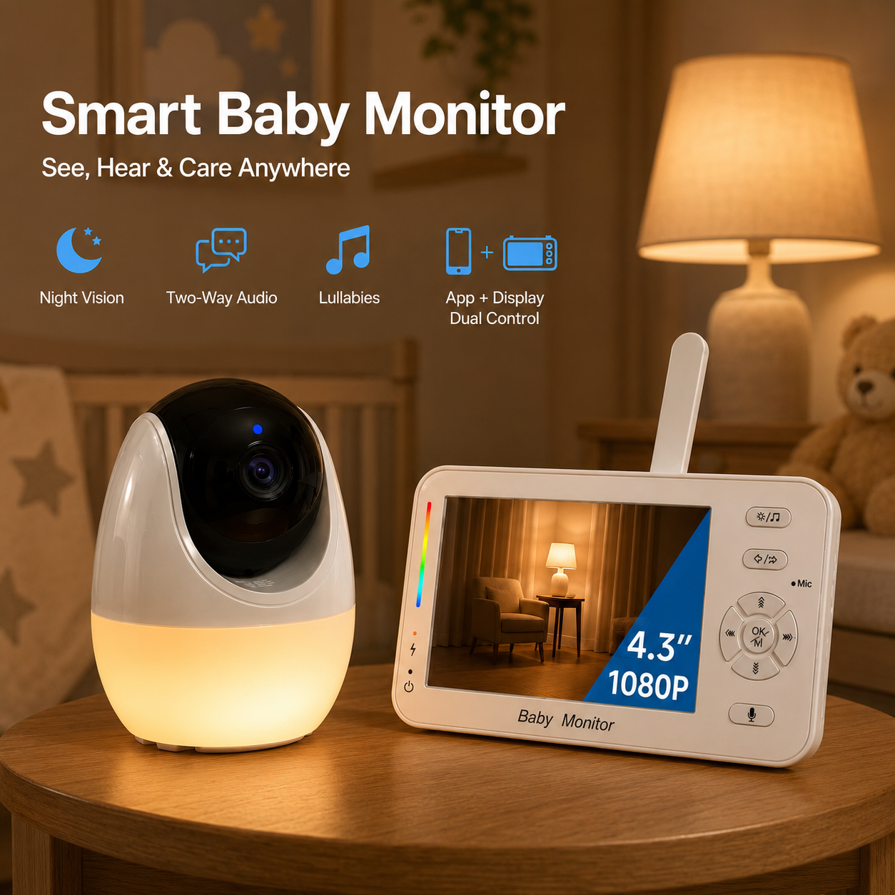 Smart Baby Monitor with Night  - đánh giá và giá Audio Music Network