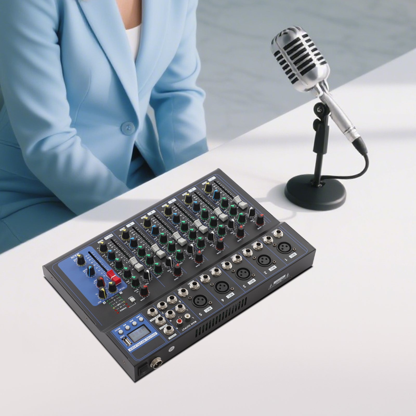7-channel Audio Mixer Console  - đánh giá và giá Audio And Music Mixer