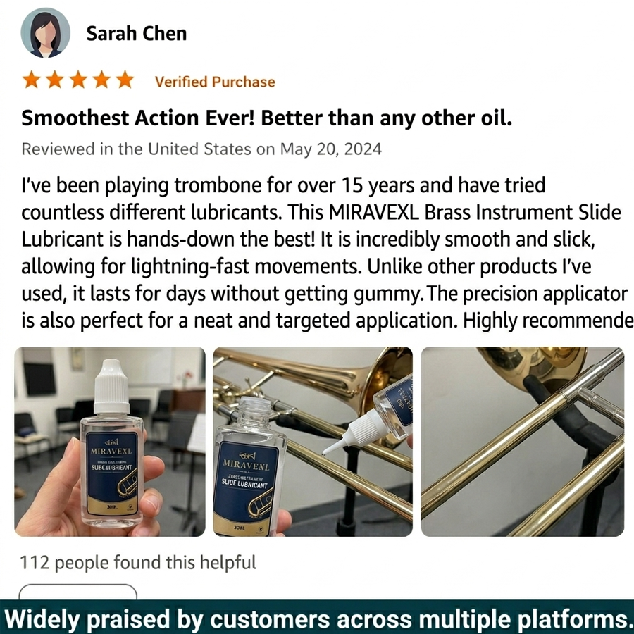MIRAVEXL Professional Trumpet  - đánh giá và giá Trumpet Valve Oil