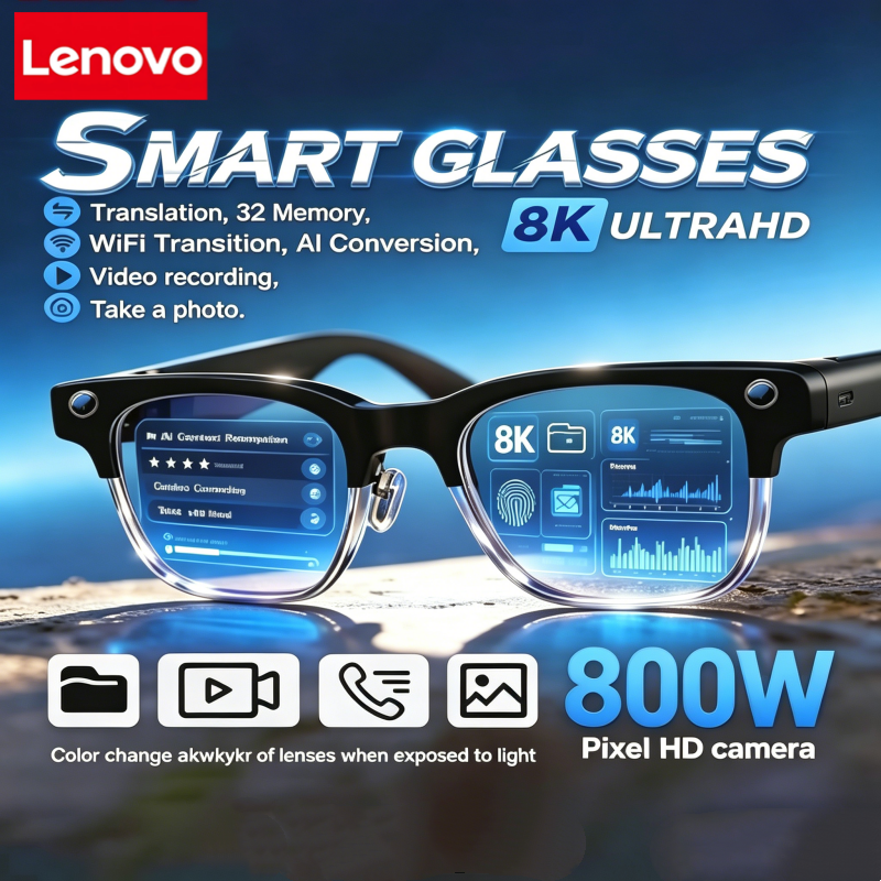 Lenovo 8K Vision AI Eyeglasses - đánh giá và giá Audiovision Music Player