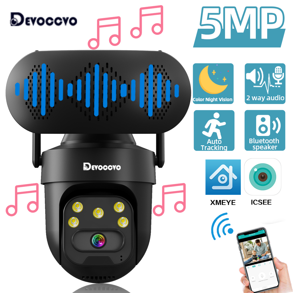 ICSEE 5MP WiFi PTZ IP Camera w - đánh giá và giá Audiovision Music Player