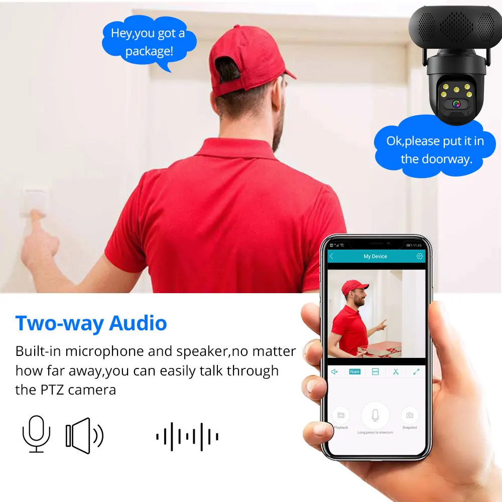 ICSEE 5MP WiFi PTZ IP Camera w - đánh giá và giá Audiovision Music Player