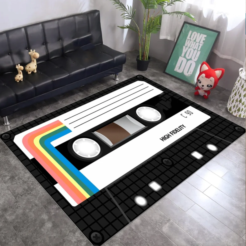 Retro Cassette Tape Rug Colorf - đánh giá và giá Audio Vibes Music